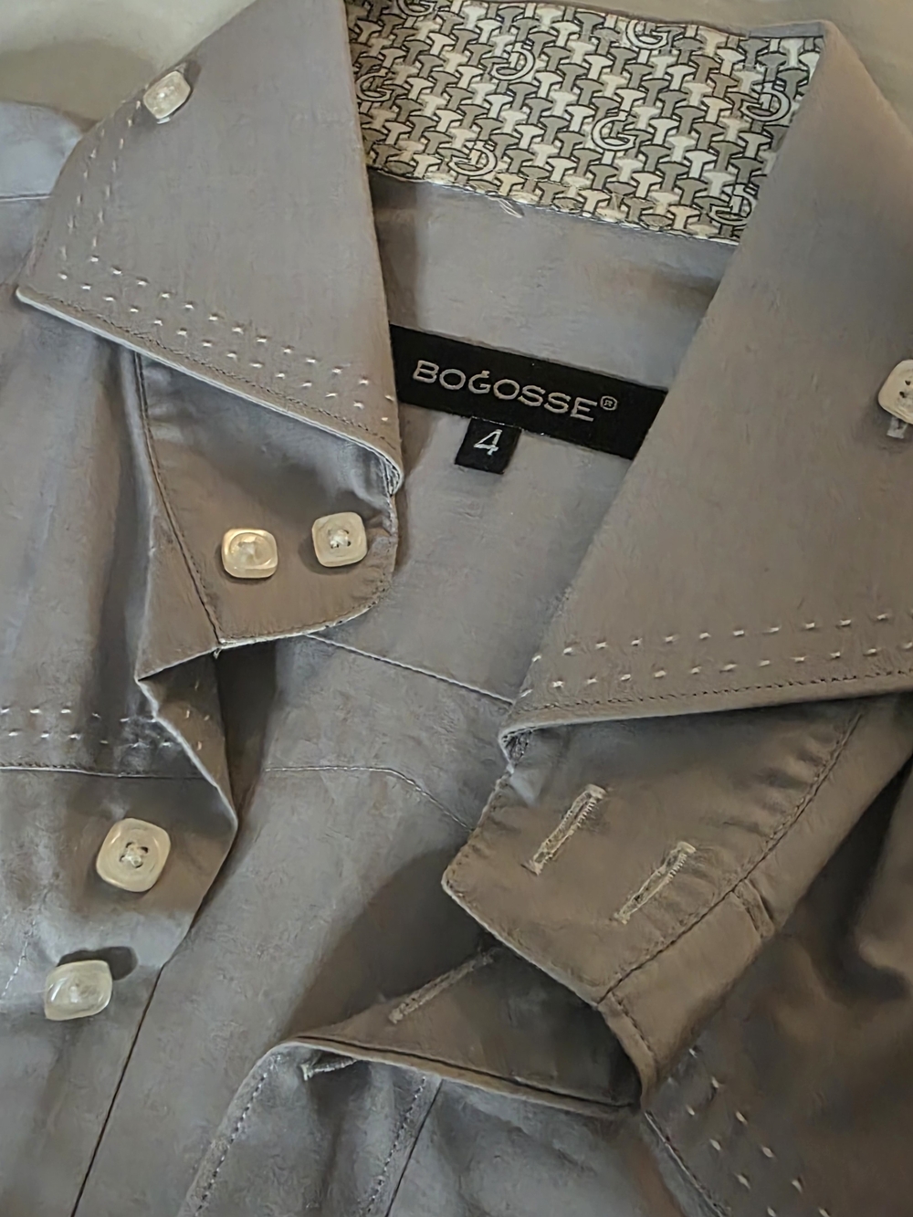 Bogosse Men's Dress Shirt - Gray